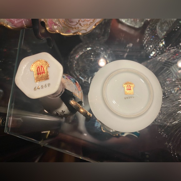 Egg Cup on Pedestal with Saucer, Lenwile Ardalt Japan, china-ware, Vintage - Picture 10 of 11